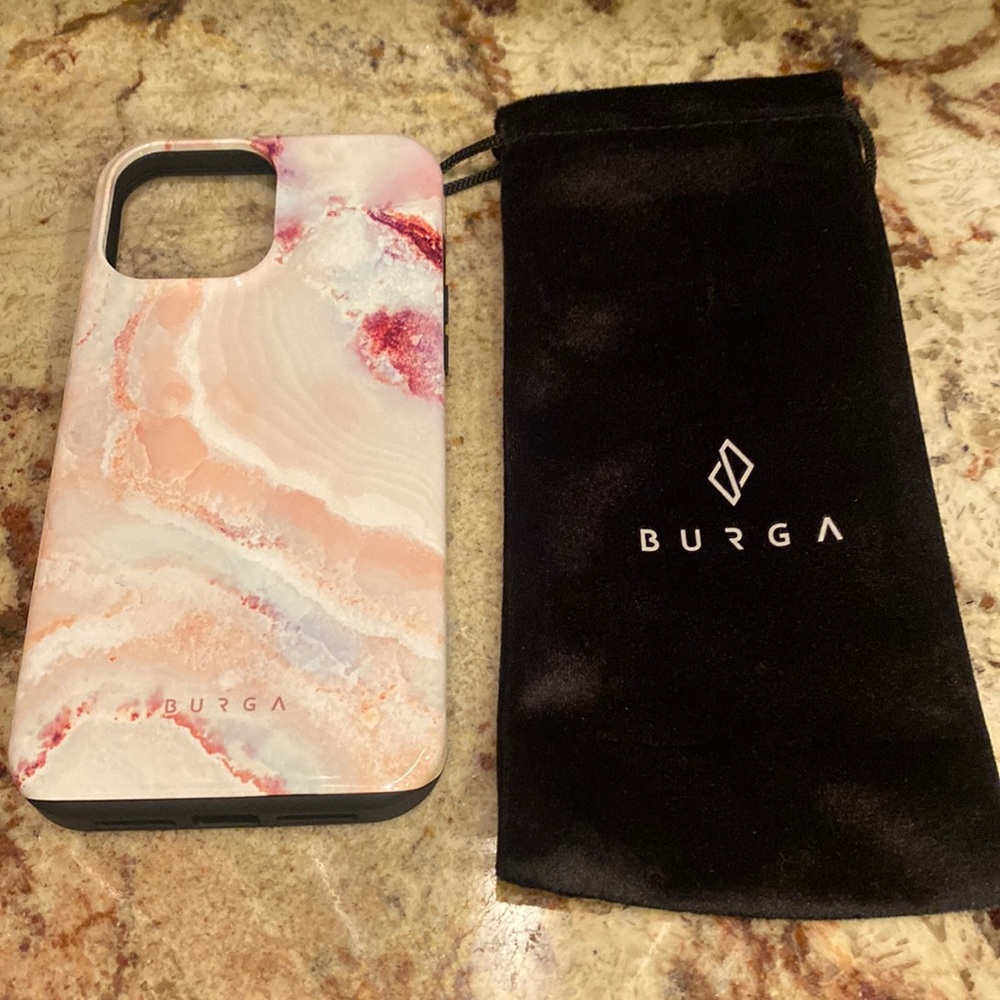 Burga iPhone case plastic Multicolor marble brand new. iPhone 12 and 13 max pro